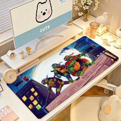 Cartoons Animations T-TMNT-T Mouse Pad Anti Slip Rubber Edge Locked Thickened Laptop Gaming Desk Mat
