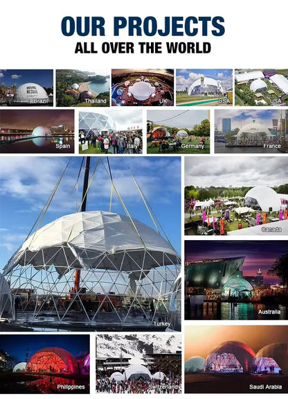 PVC Dome Tent, Waterproof Windproof Luxury Glamping Tent For Resort Hotel Outdoor Party