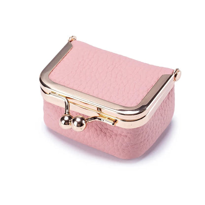 Women Wallets Small Genuine Leather Jewelry Bag Mini Headphone Bag Ring Necklace Earring Accessory Box Storage Bag Coin Purse