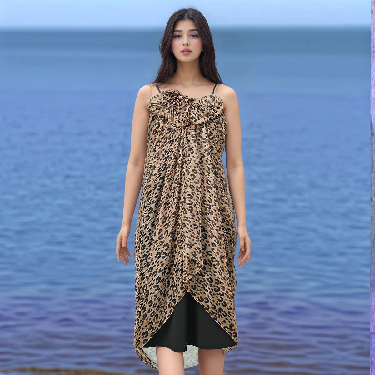 Wholesale Women Fashion Chiffon Scarf For Muslim Hijab Peony Flower Bandana Summber Beach Sarong Printed Soft Beach Scarf Shawl