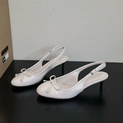 Luxury Metal Designer Women's High Heels Fashionable Open-heel Stiletto Sandals New Spring Style Slip-on Buckle Dress Shoes