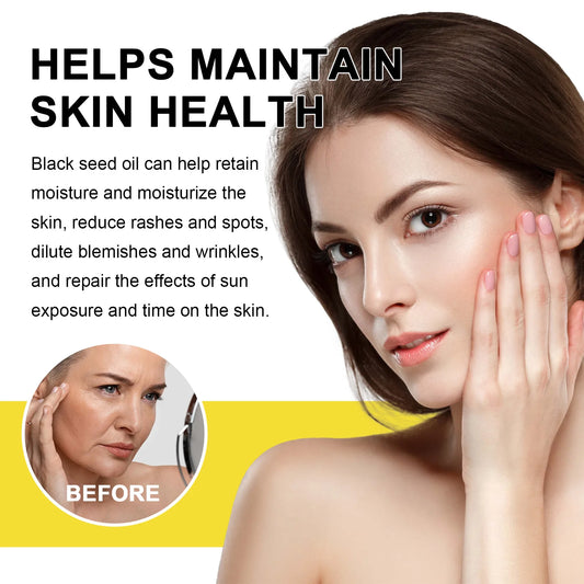 EELHOE Black Seed Oil Natural Organic Scalp Care Baldness Treatment for Damaged Hair Growth Products Dense Anti Hair Loss Oil