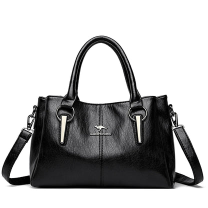 Genuine 3Layers High Quality Soft PU Leather Ladies Shoulder Crossbody Bags for Women  Luxury Handbags  Women  Designer A Main