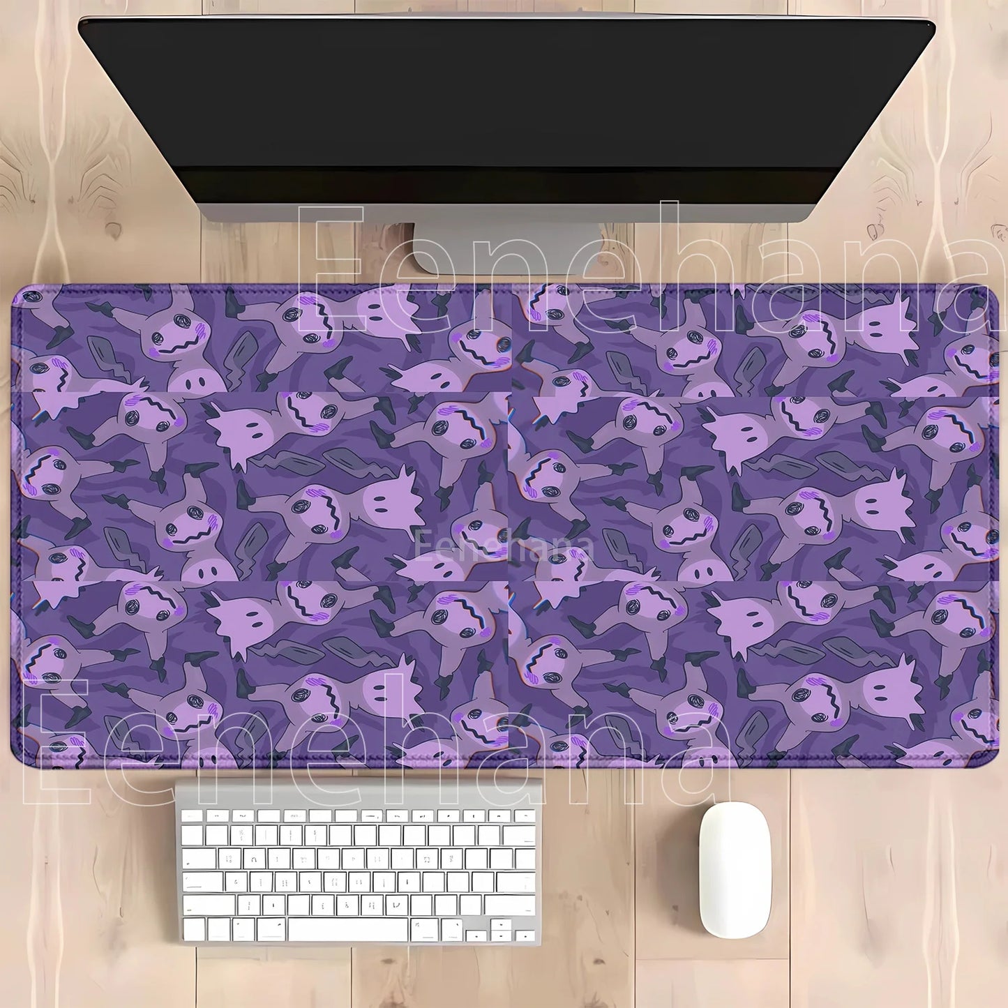 Gaming Pokemon Mimikyu Anime Kawaii PC Mouse Pad Keyboard Overlock Larger Mousepad PC Offices Non-slip Base HD Printing Desk Mat