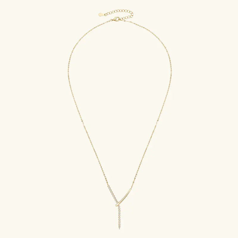 925 Sterling Silver Y-shaped Necklace D-Color Full Moissanite VVS1 Pendent Necklaces with Certificate for Fashion Women Jewelry