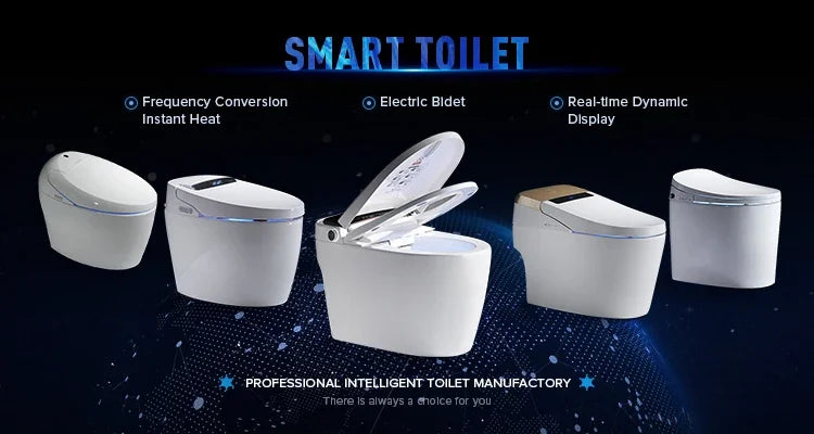 110V/220V Black One‑Piece Smart Toilet Automatic Electric Intelligent Bidet Toilet Modern Luxury WC for Bathroom Home Use