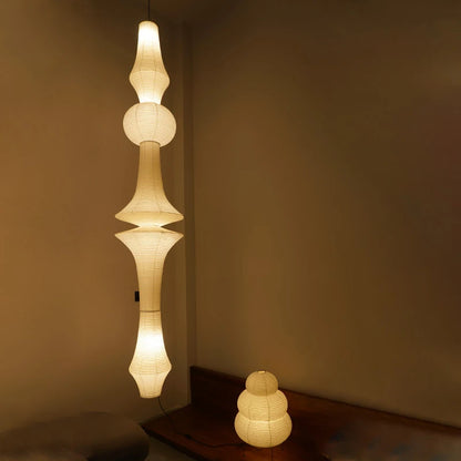 Nordic Wabi Sabi Wind Rice Paper Led Pendant Lights Living Room Bedroom Bedside Lamp Duplex Loft Clothing Store Decor Chandelier