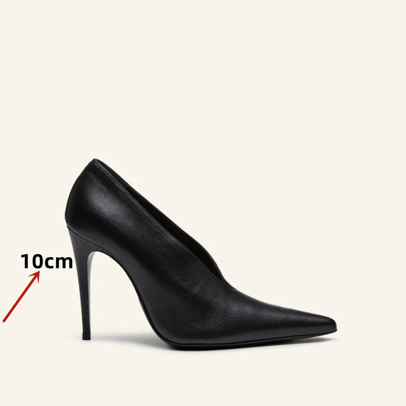 2026Spring/Summer New Pointed Stiletto Single Shoes European and American Fashion 34-45 Large Women's Fashion Women's Shoes