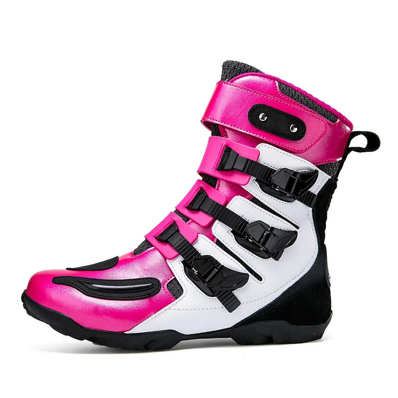 Motorcycle Riding Shoes All-Season Off-Road Locomotive Short Boots Motorbike Racing & Travel Knight Equipment Big Size 37-48