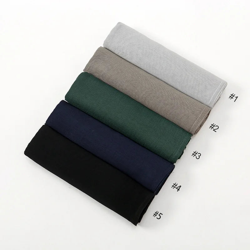New Big Size Solid Rayon Modal Hijab Scarf Women Muslim Headscarf Wraps Shawl Femme Musulman Headband Islamic Turban 190*85cm