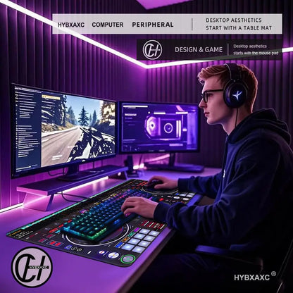 HYBXAXC gaming computer easy to operate rubber mousepad laptop radio controller workbench keyboard pad deskpad