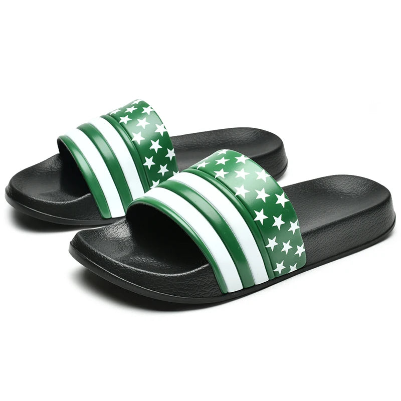 Plus Size Men Indoor Home Slippers Male Soft Comfortable Bath Slipper Men's EVA Flat Thick Platform Outdoor Beach Sandals Summer
