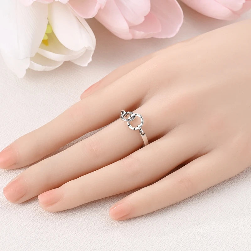 Original 925 Sterling Silver Ring Sun Star Moon Love Bowknot Sunflower Ring For Women Wedding Anniversary Ring Jewelry Gift