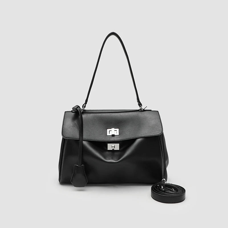 Casual Tote Bags For Women Luxury Designer Handbags And Purses 2024 New In PU Lock Tassel Decoration Large Capacity shoulder Bag