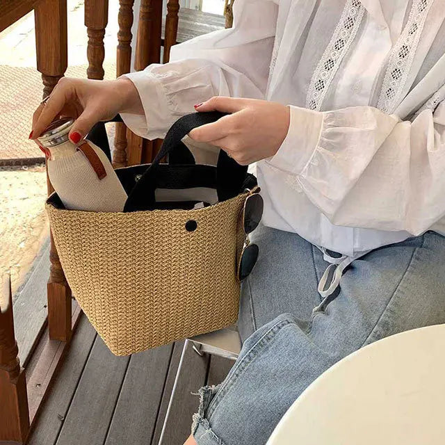 Large-Capacity Casual Relaxed Tote Bag Women One-Shoulder Hand-Carry, Linen Canvas