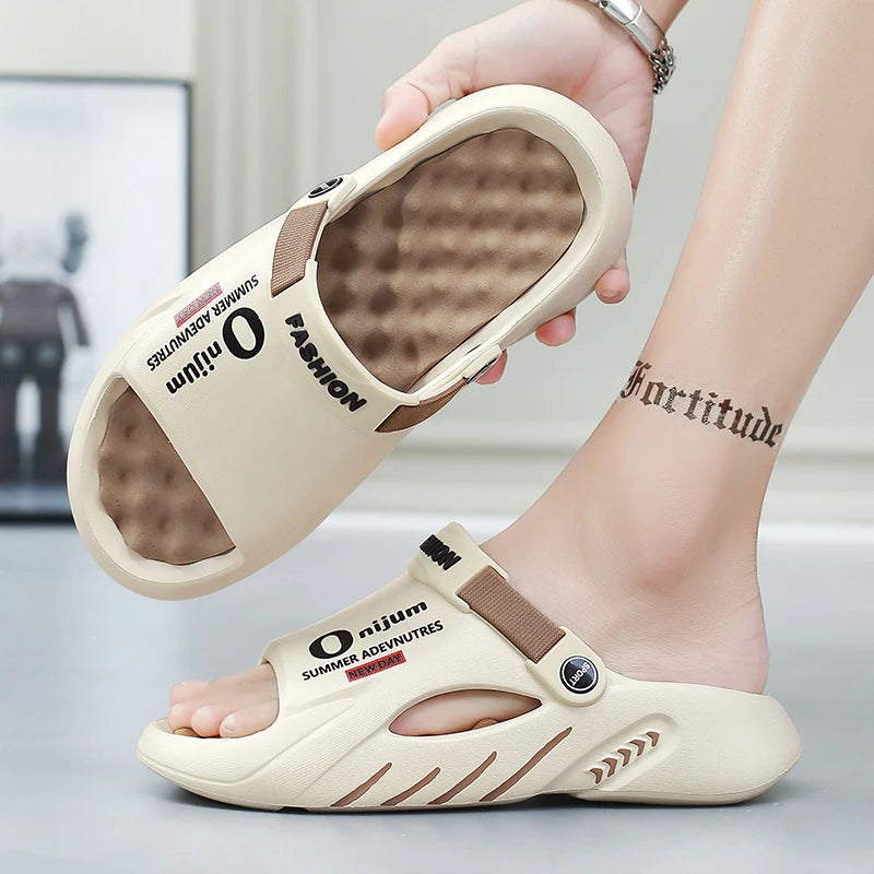 Men Sandals New Summer EVA Soft-soled Platform Slides Slippers Indoor Outdoor Walking Beach Shoes Flip Flops Mens Shoes