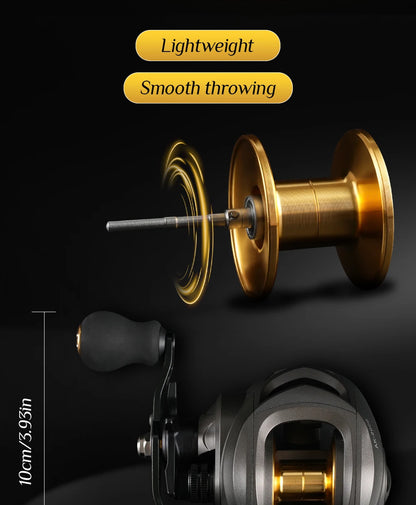 Rooblinos AK Series,7.2:1 Gear Ratio,2+1 Ball Bearing,18LB Max Drag,Baitcasting Reel,For Freshwater Saltwater