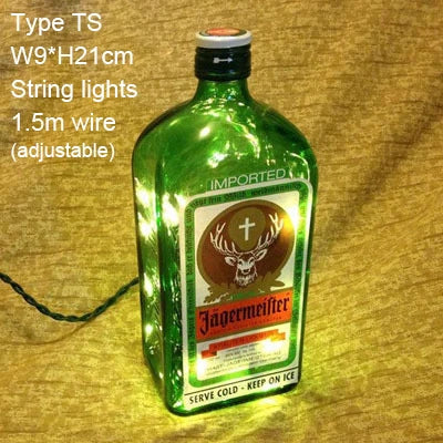 Retro Industrial Loft Wine Bottle Pendant Lights Restaurant Cafe Bar Glass Hanging Lamp Clothing Store Lustre Indoor Lighting