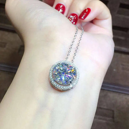 5CT D Color Moissanite Classic Pendant Necklace Fairy Necklace Real 925sterling Silver Women Fine Jewelry For Valentine's Party