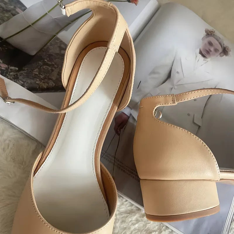 Luxury Design Fashion Split Toe Shoes 2025 High Quality Red Women Tabi Pumps Genuine Leather Low Heels High Heels
