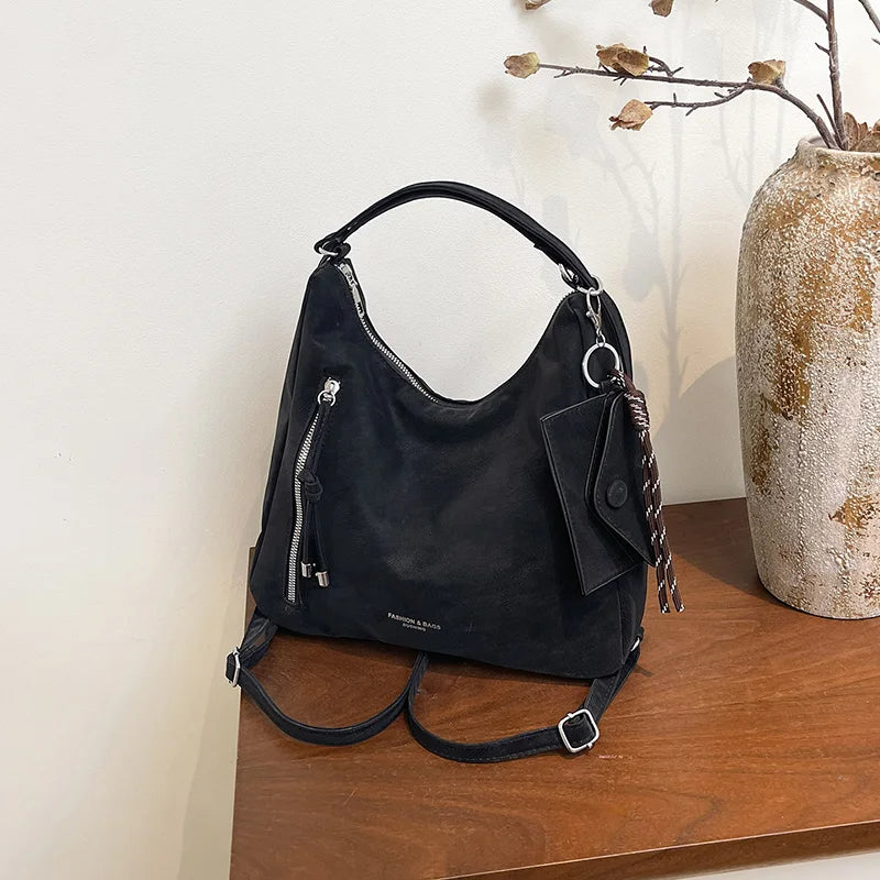 Fashionable Retro Versatile Crossbody Bag New Style Pure Color Multi-Function Single Shoulder Bags Elegant Quality Handbag
