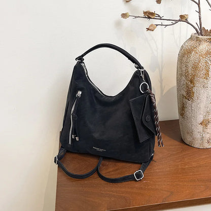 Fashionable Retro Versatile Crossbody Bag New Style Pure Color Multi-Function Single Shoulder Bags Elegant Quality Handbag