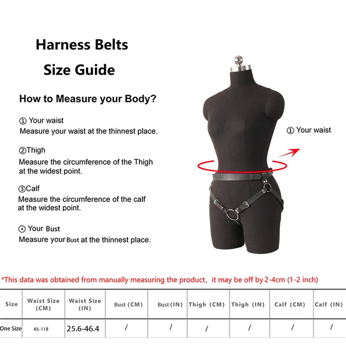 Punk Gothic Adjustable PU Leather Waist and Thigh Harness Strap for Men, Trendy Decor Accessory for Holiday Carnival and Street