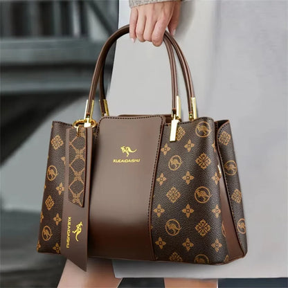 Genuine Soft Pu Leather Handbags for Women Vintage Shoulder Tote Bag Luxury Designer Ladies Large Capacity Purse Bags Sac A Main