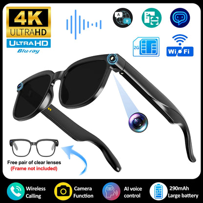 AI Smart Glasses 2026 New Men 800W Camera Color-Changing Translation Glasses Waterproof Call Photo Video Recording Sunglasses