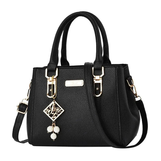 Trendy Leather Handbags Women Girls Shoulder Bag Large Capacity Open Pocket Messenger Bag High Quality Shopping Bag