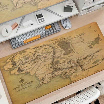 Washable Gaming Mouse Pad L-lord of the Rings PC Table Decoration Carpet XXL Gamer Stitch Edge Rubber Mice Mat Gadgets Keyboards