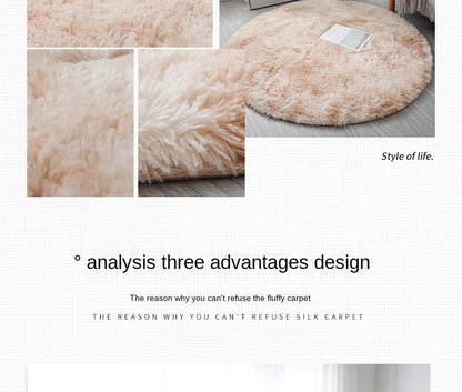 Super Soft Plush Round Rug Mat Fluffy White Carpets For Living Room Home Decor Bedroom Kid Room Decoration Salon Thick Pile Rug