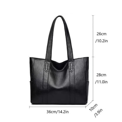 Vintage Ladies Bag Large Capacity Handbag , Vintage Plain Shoulder Bag , Ladies Commuter Casual Handbag
