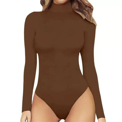 New Femme brown Rompers Black Club 2026 Party Bodycon Women Outwear Sexy Bust long sleeves Bodysuit Spring Rompers Female