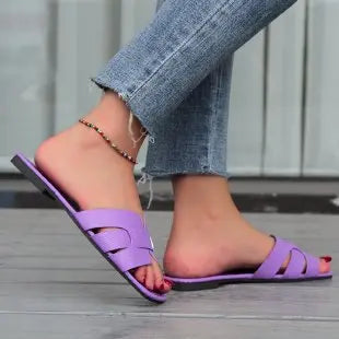 Luxury Brand Designer Women'S Sandals Fashionable And Elegant Flat Shoes Sexy Casual Beach Shoes Summer Outdoor Slippers women