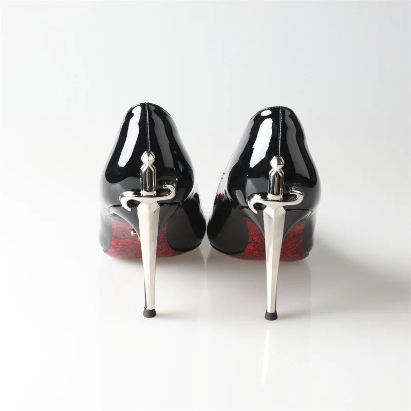 Alionly 2026 New 8CM Thin High Heels Pumps Women Pointed Toe Slip On Shoes Elegant Prom Wedding Stripper Ladies Sandals