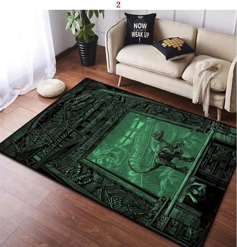 Jurassic Park Carpet Kids Carpets Living Room Tea Table Mats Bedroom Rug Washable Floor Mats Household Mat Dinosaur Carpet Decor