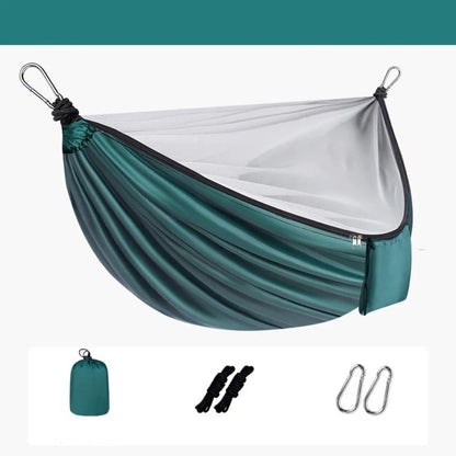 Relaxation Thickened Camping Hammock Anti-Mosquito 270x140cm Hanging Hammocks Anti Rollover Quick Setup Double Hammock Hiking
