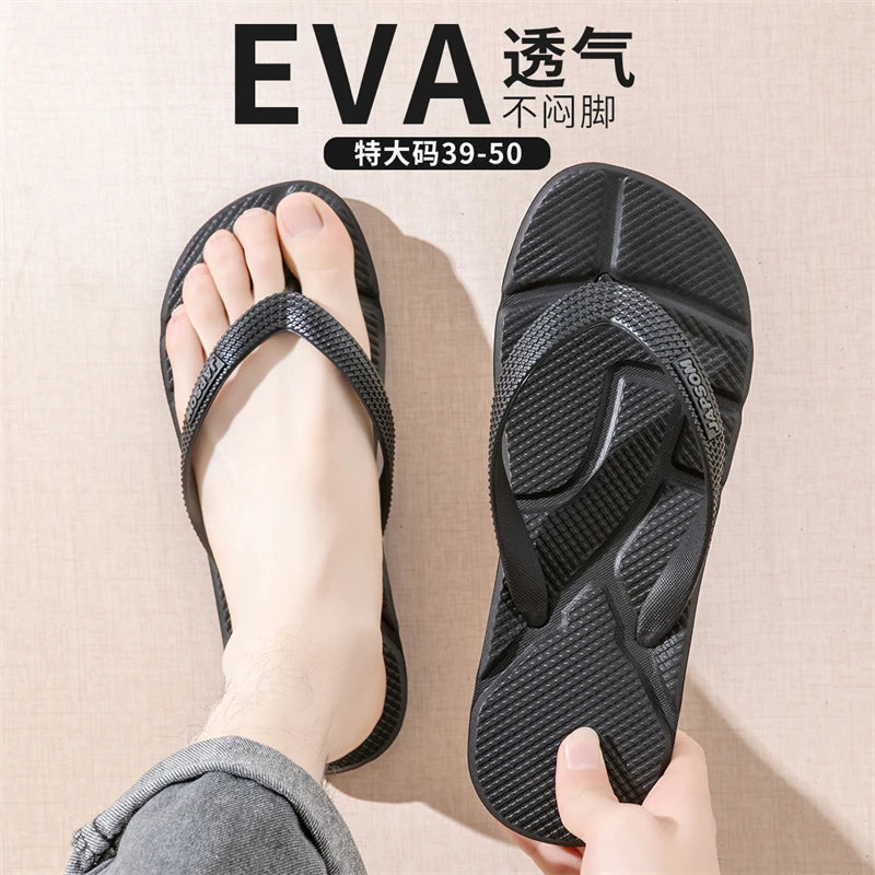 Summer Men's Flip Flops Plus Size 49 50 Soft Comfort Breathable Slippers Non-Slip House Outdoor Beach Slides Massage Flip Flops