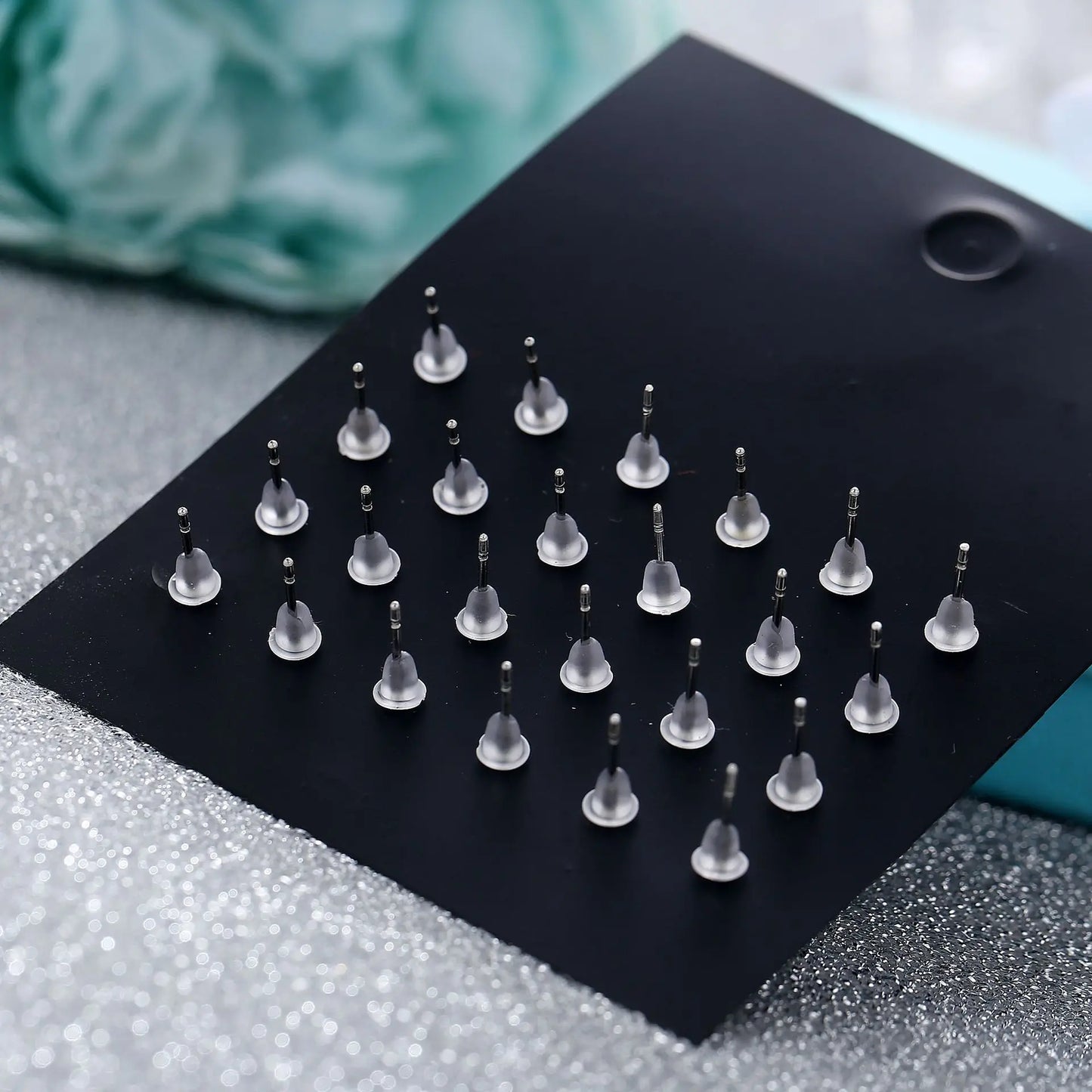 12 Pairs Of Stud Earrings Set Inlaid Round Zircon Elegant Ear Piercing Jewelry Decoration Party Favors for Men Women Daily Wear