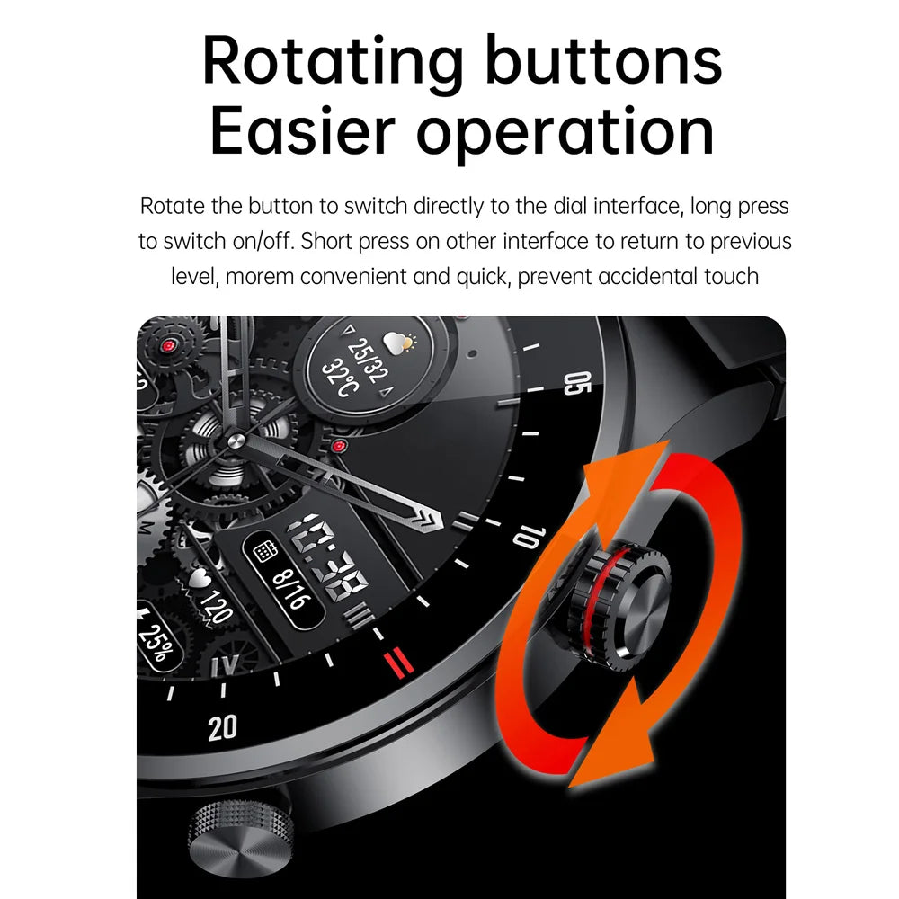 Originl Smart Watches Men NFC Bluetooth Call Fitness Clock Waterproof Sport Watch Wrist Smartwatch for Women Android Phones 2026