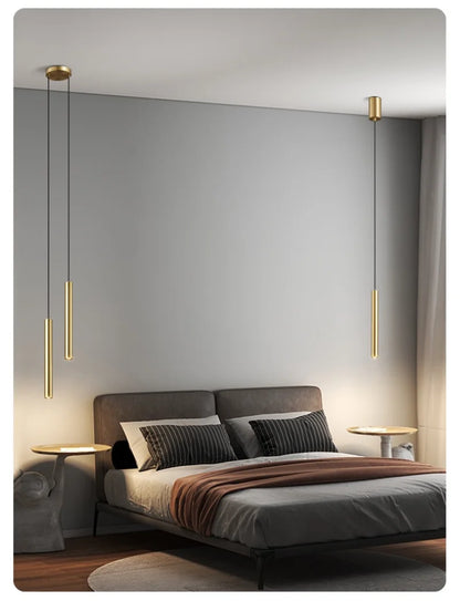 Minimalist Bedside Pendant Lamp Bedroom Spotlight Restaurant Bar Kitchen Dining Hall Island Platform Lights Hanging Lighting Led