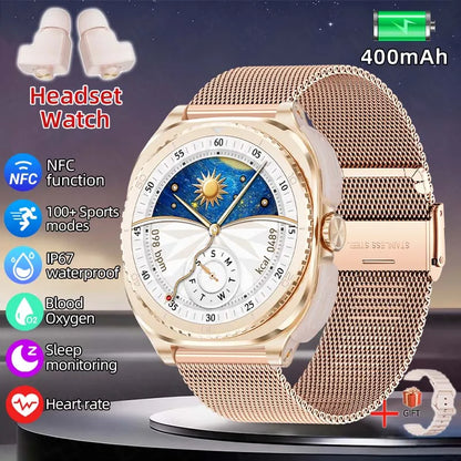 New 2026 TWS 2-in-1 Wireless Headset Smart Watch 7 Ultra AMOLED HD Screen Smartwatch with Earbuds Bluetooth Call Sports Watches