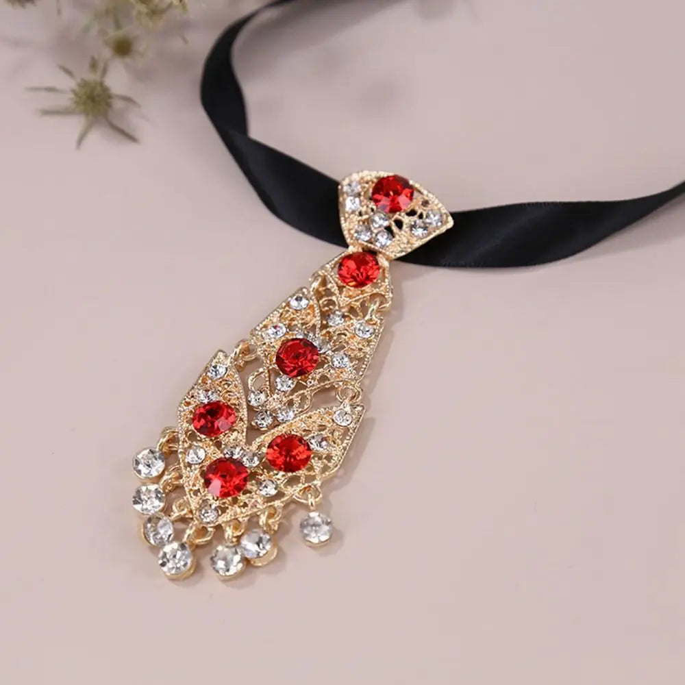 Adjustable Wedding Tie Diamond Suit Accessories Unisex Men Ties Women Necktie Formal Business Ties Metal Rhinestone Necktie