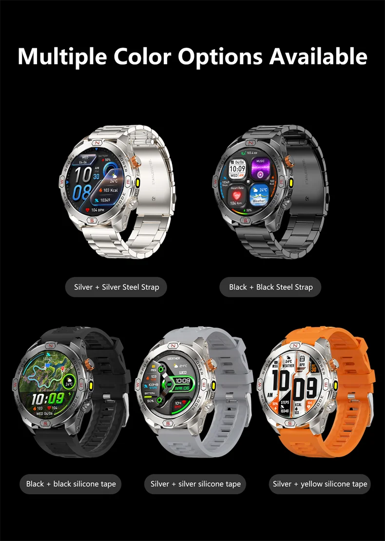ChiBear Genuine Military Smart Watch Men: 1200 mAh Battery Compass GPS Sports Outdoor Watch Bluetooth Call Smartwatch 2026 New