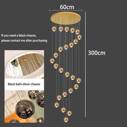 Modern Home Decor LED Lights Pendant Light Lamps for Staircase Chandeliers for Living Room Hanging Light Indoor Lighting