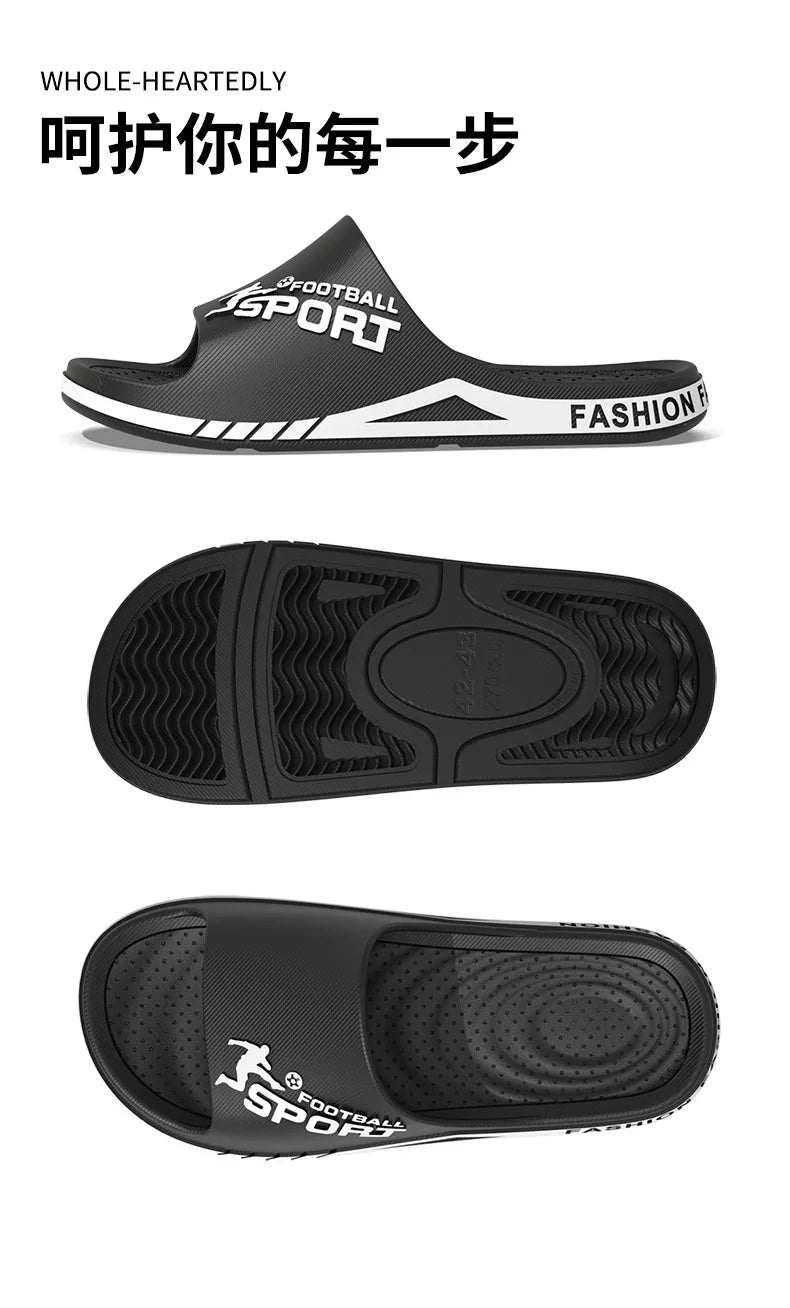 Fashion Men's Sandals Summer EVA Comfortable Anti-Slip Soft Soles House Slippers for Indoor Outdoor Wear Breathable Shower Slide