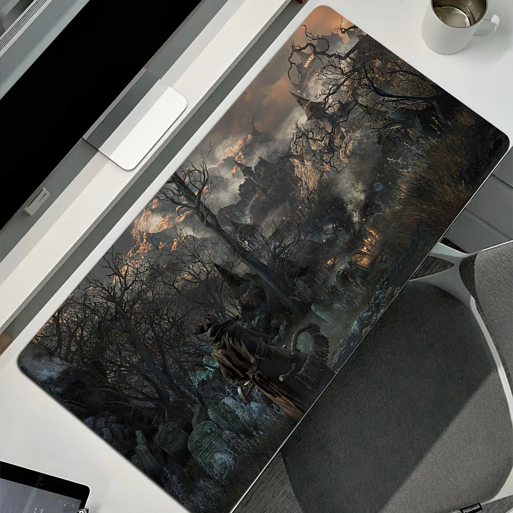 Cool New Bloodborne Gamer Play Mats E-sports Mousepad Large Gaming Mouse Pad Keyboards Table Mat Office Accessories Desk Rug