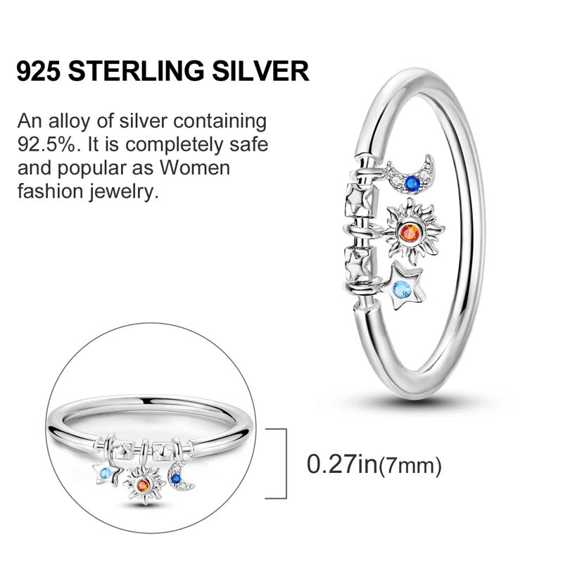 2026 New 925 Sterling Silver Rings Zircon Sparkling CZ Rings Rings For Women Original Wedding Fine Jewelry Accessories Gifts