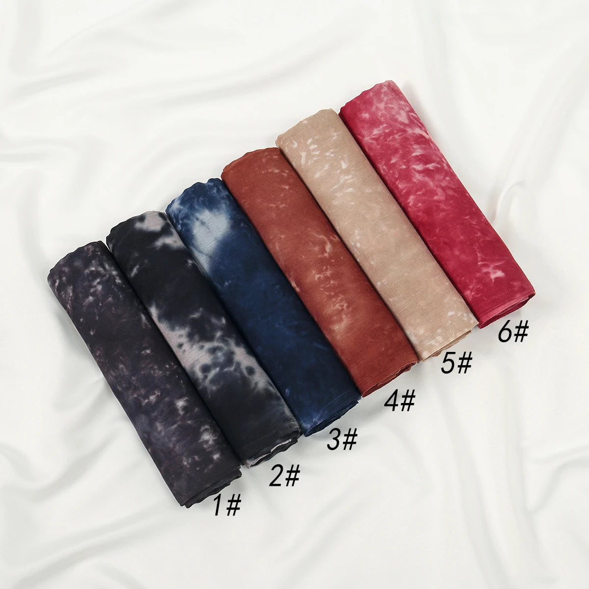 190*90cm Big Size Modal Cotton Hijab Women Tie-dye Scarf Double Stitching Shawl Muslim Gradient Plain Cotton Rayon Headscarf
